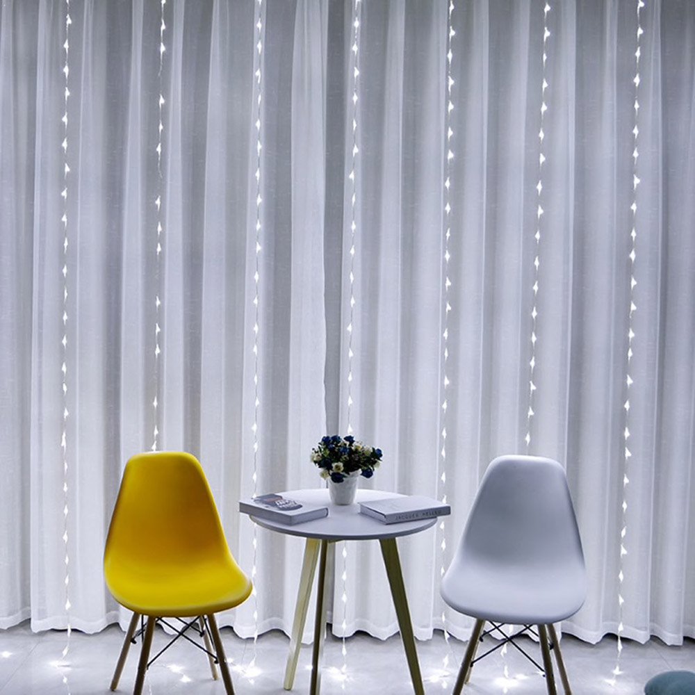 COLORWAY LED girlanda/ vnitřní / 300 LED / délka 3 x 3m / studená bílá/ AC 220V