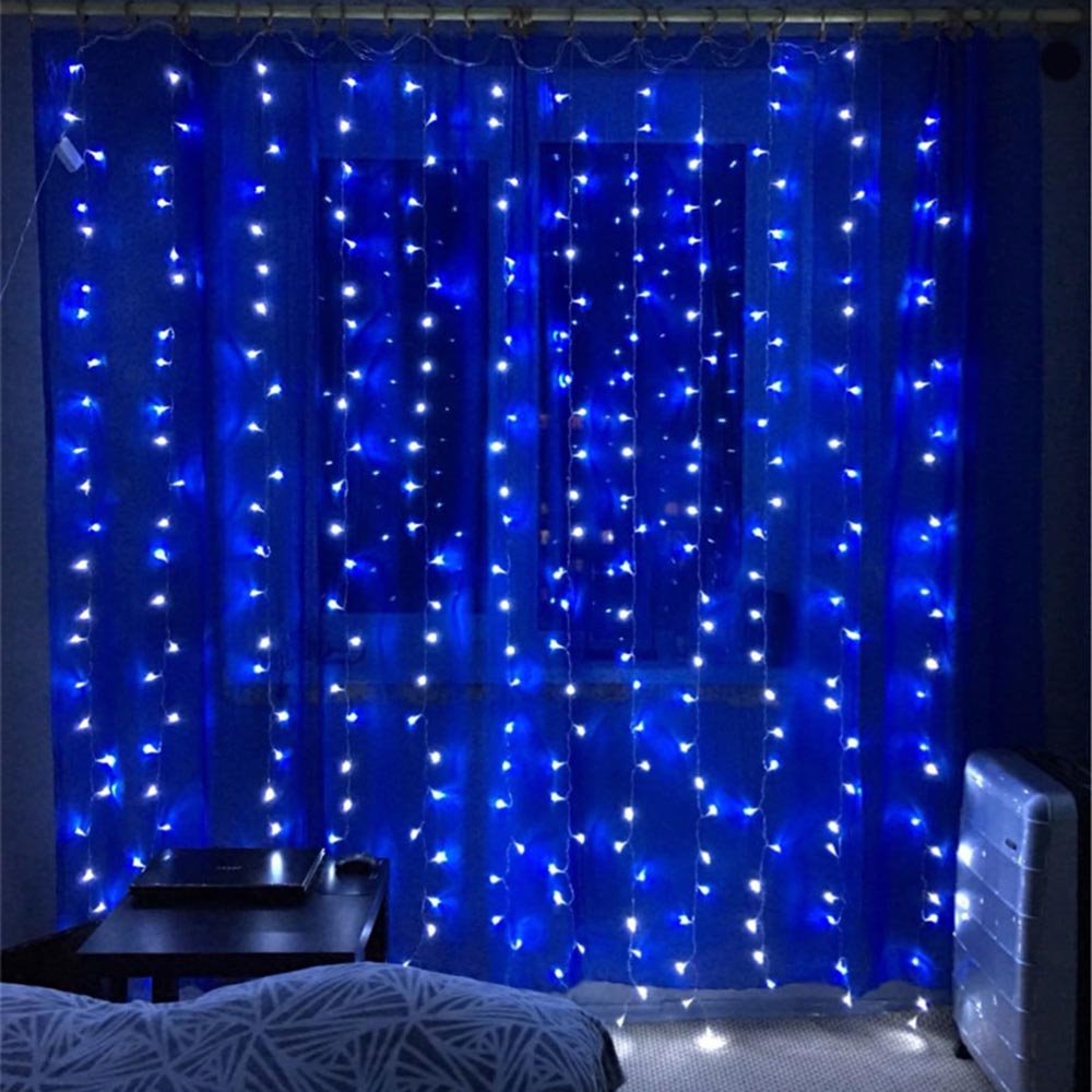 COLORWAY LED girlanda/ vnitřní / 300 LED / délka 3 x 3m / modrá/ AC 220V