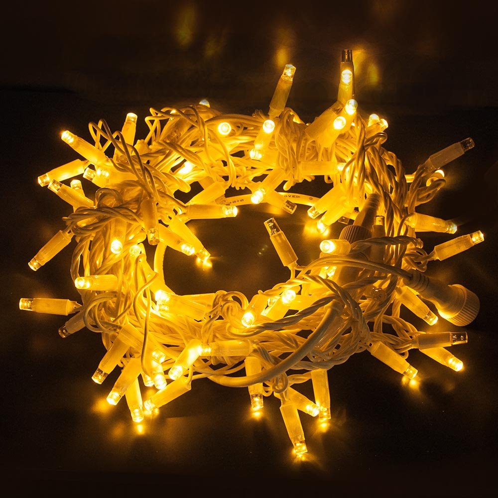 COLORWAY LED řetěz/ IP65 / 100 LED / délka 10m / teplá bílá/ napájení AC, 220V, 6W