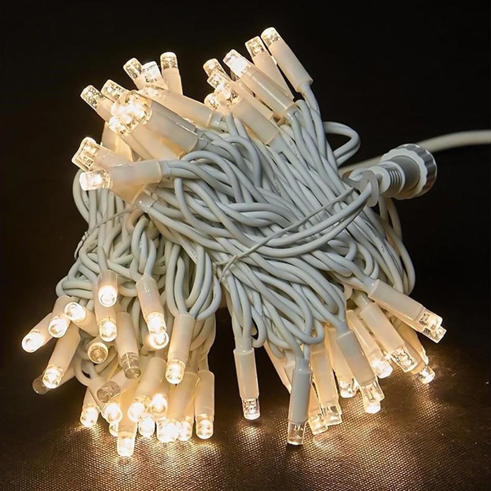 COLORWAY LED řetěz/ IP65 / 100 LED / délka 10m / teplá bílá/ napájení AC, 220V, 6W