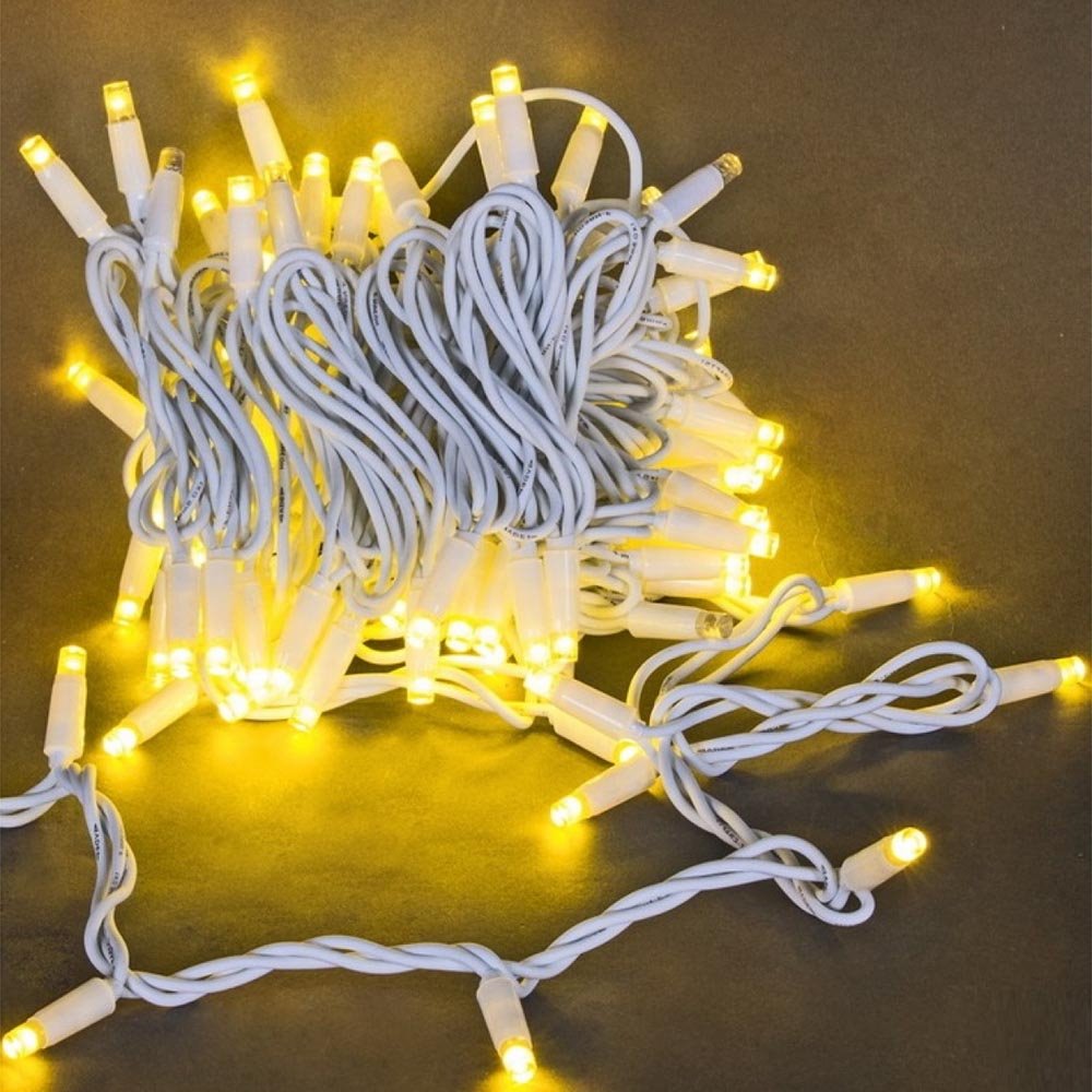 COLORWAY LED řetěz/ IP65 / 100 LED / délka 10m / teplá bílá/ napájení AC, 220V, 6W