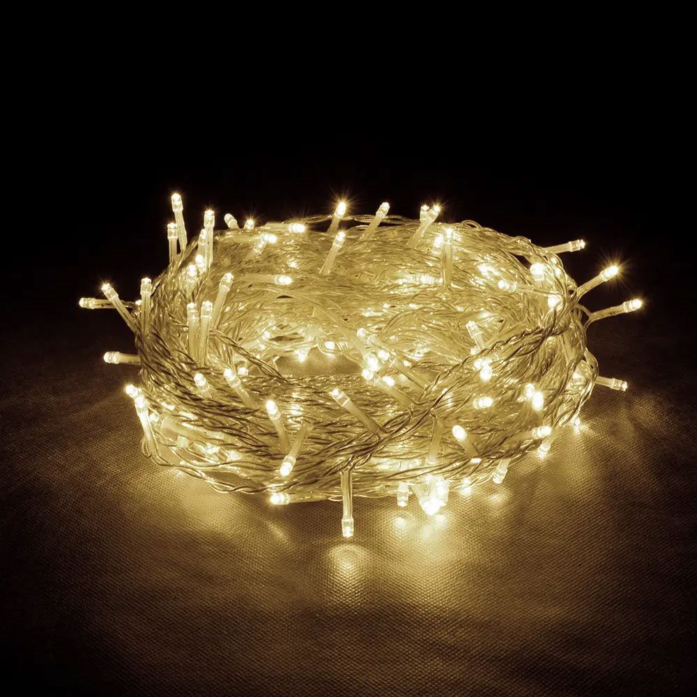 COLORWAY LED řetěz/ IP65 / 100 LED / délka 10m / teplá bílá/ napájení AC, 220V, 6W