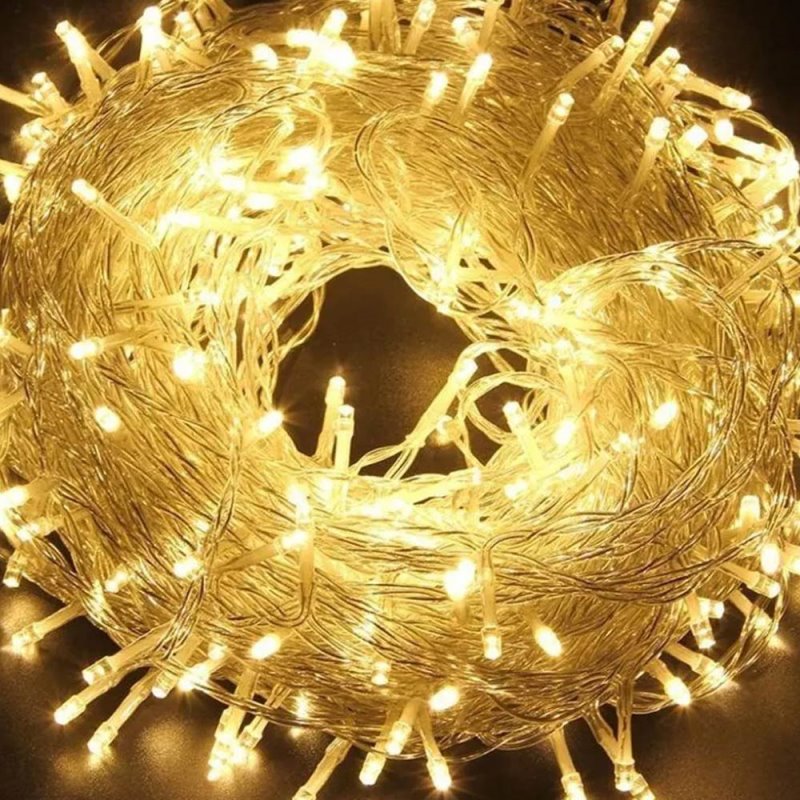 COLORWAY LED řetěz/ IP65 / 100 LED / délka 10m / teplá bílá/ napájení AC, 220V, 6W