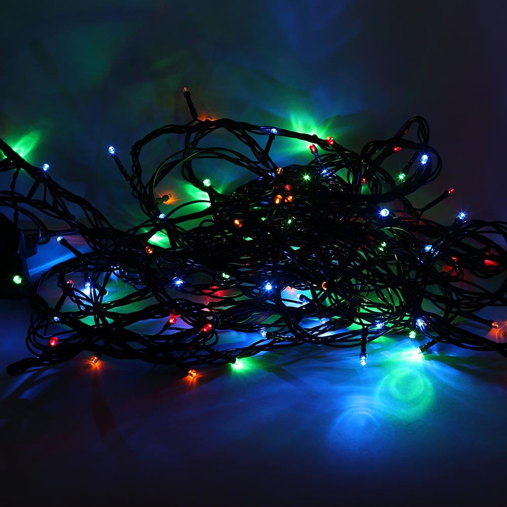COLORWAY LED řetěz/ vnitřní / 100 LED / délka 10m / více barevný/ 8 funkcí/ napájení USB