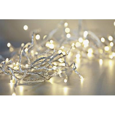 COLORWAY LED řetěz/ vnitřní / 100 LED / délka 10m / teplá bílá/ 8 funkcí/ napájení USB