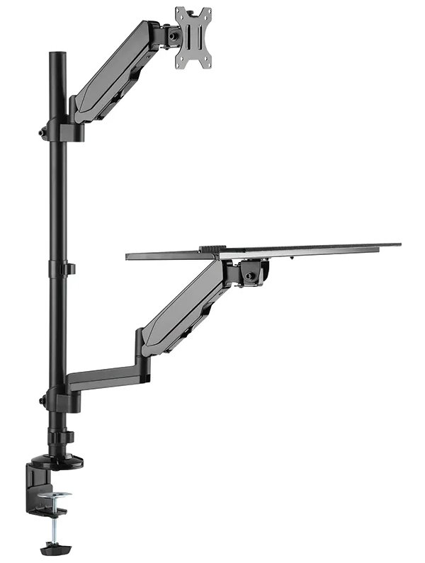 Neomounts  DS90-325BL1 / držák na stůl /pracovní místo / sezení-stání / monitor, klávesnice a myš