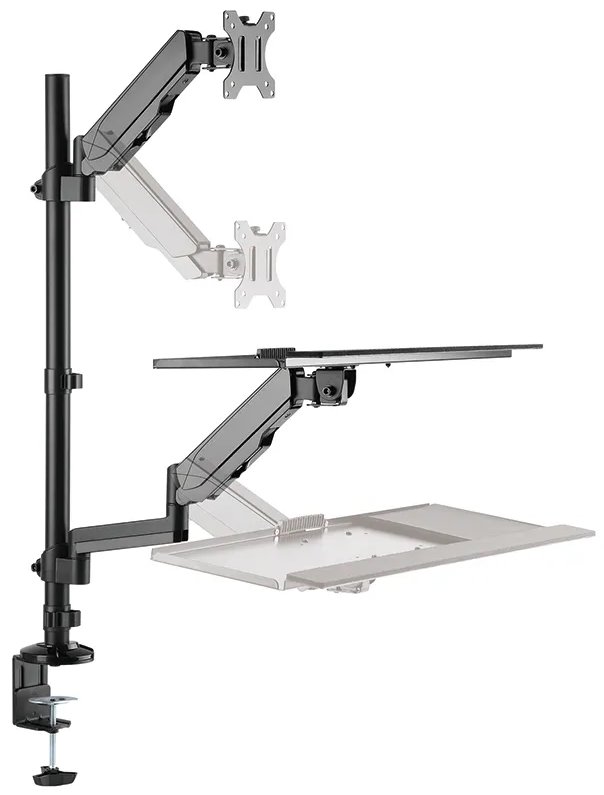 Neomounts  DS90-325BL1 / držák na stůl /pracovní místo / sezení-stání / monitor, klávesnice a myš