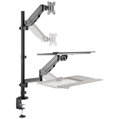 Neomounts  DS90-325BL1 / držák na stůl /pracovní místo / sezení-stání / monitor, klávesnice a myš