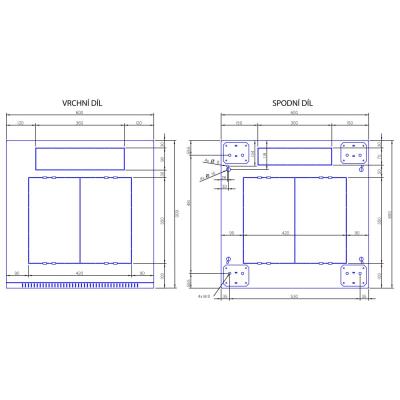 Triton 19' rozvaděč stojanový 45U/600x600 plechové dveře, šedá