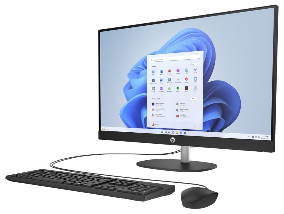 HP 27-cr0000nc/ AiO/ Ryzen 3 7320U/ 8GB DDR5/ 512GB SSD/ AMD Integrated/ 27" FHD,matný/ W11H/ kbd+myš/ černý