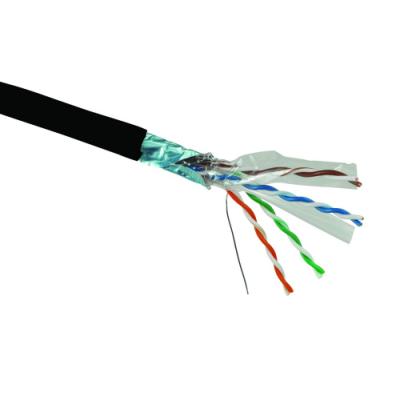 Solarix Kabel FTP PE drát c6 venkovní, 500m/špulka černý, SXKD-6-FTP-PE