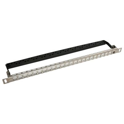 Solarix Univerzální modulární neosazený patch panel Solarix 24 portů 0,5U SX24HDM-0-STP-SL-UNI