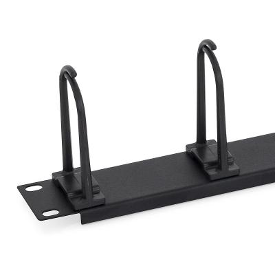 Triton 19" vyvaz. panel 1U plastový 5 x úchytka BK