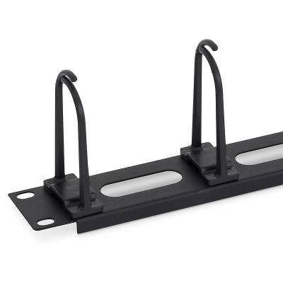 Triton 19" vyvazovací panel 1U, 5x háček velký zacvak. pro čtvrerc. otvor 9x9, oválné otvory