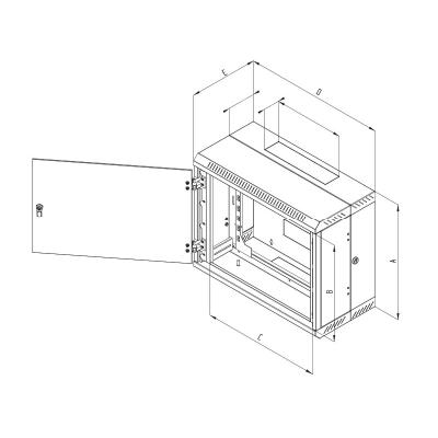 Triton 19" rozvaděč dvoudílný 9U/295mm, plechové dveře