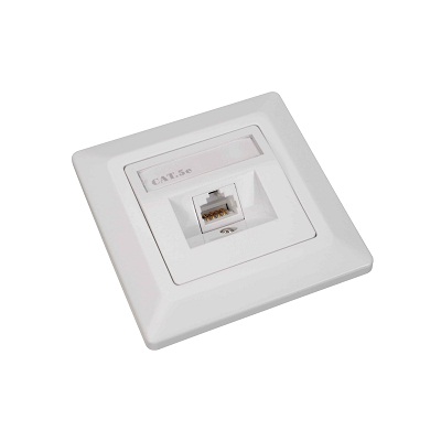 Solarix Eth.Zás. CAT5E STP 1 x RJ45 pod omítku bílá  SX9-1-5E-STP-WH