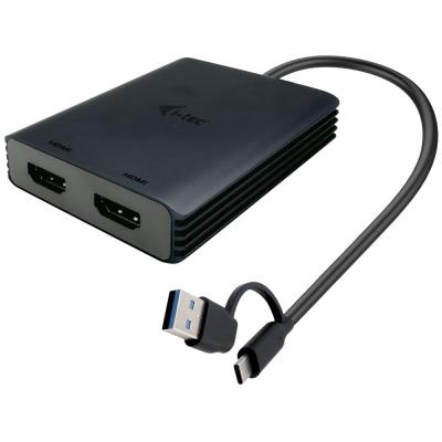 i-tec USB-A/USB-C Dual 4K HDMI video adaptér
