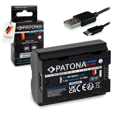 PATONA baterie pro foto Fuji NP-W235 2400mAh Li-Ion Platinum USB-C nabíjení