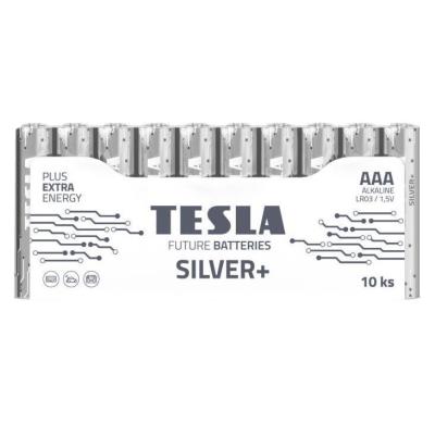 TESLA SILVER+ alkalická baterie AAA (LR03, mikrotužková, fólie) 10 ks