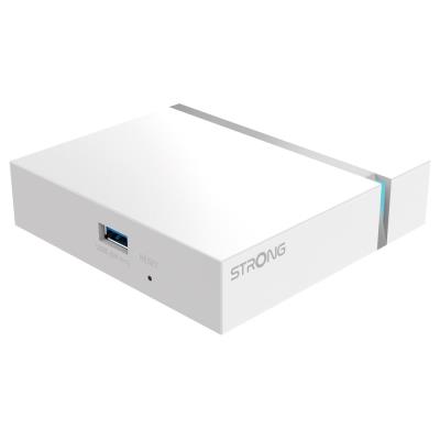STRONG android box LEAP-S3+V2/ 4K UHD/ H.265/HEVC/ NETFLIX/ O2 TV/ HBO Max/ HDMI/ USB/ LAN/ Wi-Fi/ Android TV 11/ bílý