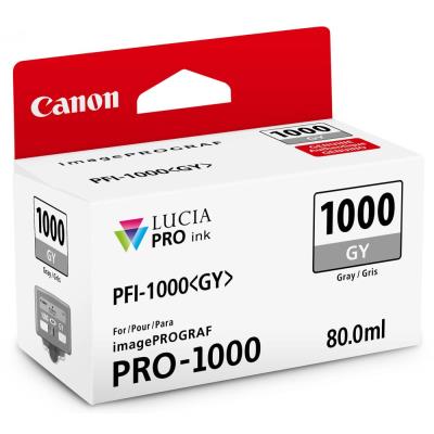 Canon inkoustová náplň PFI-1000 (grey, 80ml) pro Canon imagePROGRAF PRO-1000