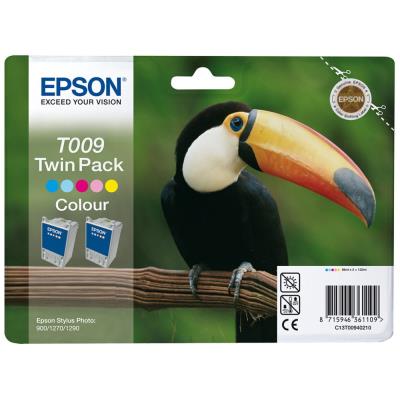 Epson inkoustová náplň/ C13T00940210/ MultiPack (2x náplň)/ StylusPhoto R1270/1290(T009)/ 5 barev