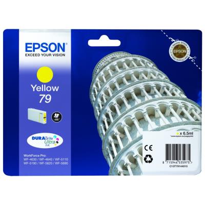 Epson inkoustová náplň/ C13T79144010/ 79 DURABrite Ultra/ WF-5110DW/ WF-5190/ WF-5620/ WF-5690/ žlutá