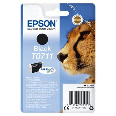 Epson inkoustová náplň/ T0711/ Singlepack T0711 DURABrite Ultra Ink/ Černá