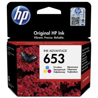 HP inkoustová náplň 653 tříbarevná