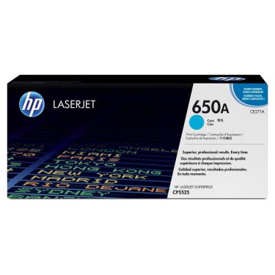 HP 650A Azurová originální tonerová kazeta LaserJet
