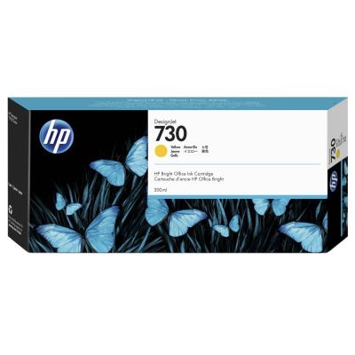 HP originální ink P2V70A, HP 730, yellow, 300ml, HP HP DesignJet T1700 44 printer series, T1700dr 44