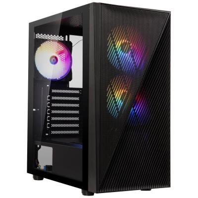 BitFenix skříň Helios / ATX / 4x120mm RGB fan / 2xUSB 3.0 / USB 2.0 / tvrzené sklo / černá