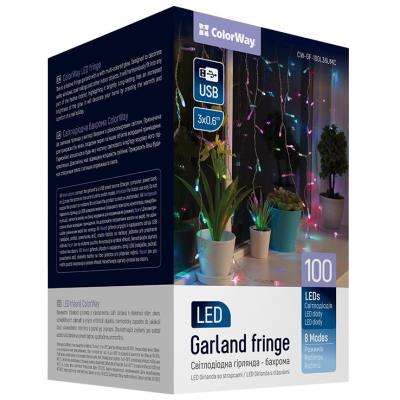 COLORWAY LED girlanda/ IP20 / 100 LED / délka 3m x 0,6m / více barevný/ napájení USB