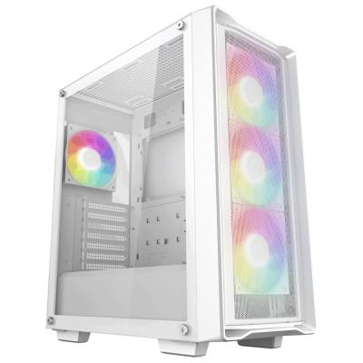 DEEPCOOL skříň CC560 MESH V2 / ATX / 4x120 mm fan ARGB / USB 3.0 / USB 2.0 / mesh panel / bílá
