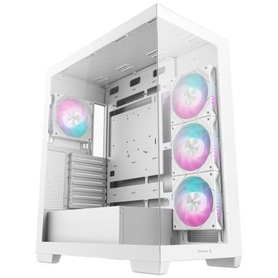 DEEPCOOL skříň CG580 4F / ATX / 4x120mm ARGB fans / 2xUSB 3.0 / panoramatická / tvrzené sklo / bílá