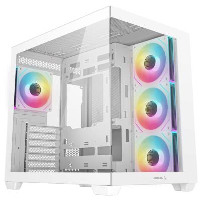 DEEPCOOL skříň CG530 4F ATX / 4x120mm ARGB fans / USB 3.0 / USB-C/ panoramatická / bílá