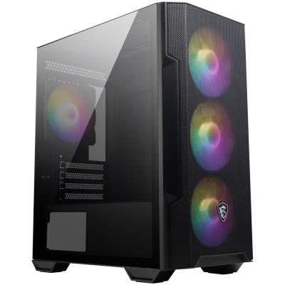 MSI skříň MAG FORGE M100R/ bez zdroje/ levé temperované sklo/ 4x 120 mm A-RGB fan/ 1x USB3.2/ černá