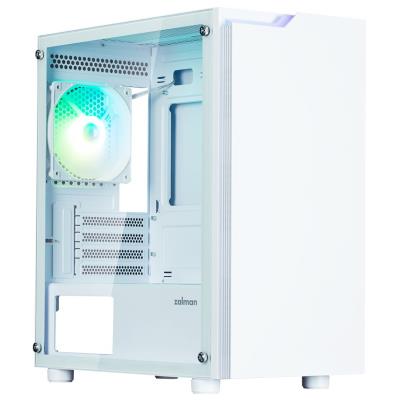 Zalman skříň T4 Plus / miniT / 1x120mm fan ARGB / USB 2.0 / USB 3.0 / tvrzené sklo / bílá