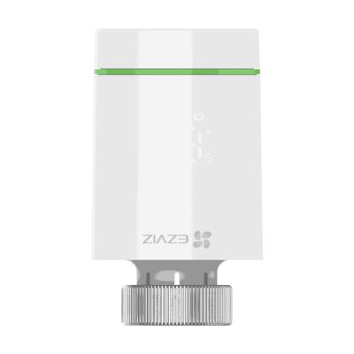 EZVIZ chytrá termostatická hlavice T55/ 55 mm x 95 mm/ 2x 1,5V AA baterie/ 3.0 V DC/ Zigbee/ bílá