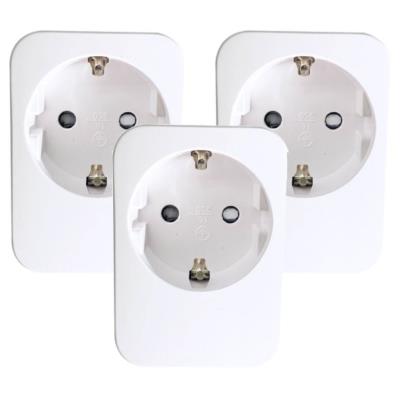 IMMAX NEO LITE SMART sada 3x chytrá vnitřní zásuvka v2/ bez kolíku (typ F)/ Wi-Fi/ Google Assistant/ Amazon Alexa/ TUYA