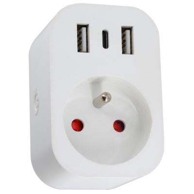 IMMAX NEO LITE SMART chytrá vnitřní zásuvka/ s kolíkem (typ E)/ Wi-Fi/  2x USB, 1x USB-C/ LIDL/ TUYA