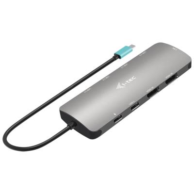 i-tec dokovací stanice USB-C Metal Nano/ 2x USB 3.2/ 2x USB 2.0/ 2x HDMI/ LAN/ Power Delivery 100W