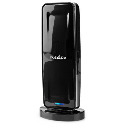 NEDIS aktivní pokojová DVB-T/T2 anténa/ FM / UHF / VHF/ rozsah příjmu 0-15 km/ LTE700/ zesílení 28 dB/ ABS/ černá