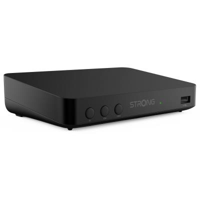 STRONG DVB-T/T2 set-top-box SRT 8208/ bez displeje/ Full HD/ H.265/HEVC/ EPG/ USB/ HDMI/ SCART/ černý