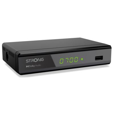 STRONG DVB-T/T2 set-top-box SRT 8119/ s displejem/ Full HD/ H.265/HEVC/ EPG/ USB/ HDMI/ SCART/ černý