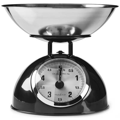 NEDIS kuchyňská váha/ analogová/ vyjímatelná mísa/ nerezová ocel/ černá