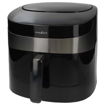 NEDIS Wi-Fi chytrá horkovzdušná fritéza/ objem 7,2 L/ 240 min. časovač/ 8 přednastavených programů/ výkon 1800 W/ černá