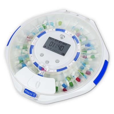 NEDIS Wi-Fi chytrý dávkovač pilulek/ 28 přihrádek/ počet časů poplachu: 9 budíků za den/ Hlas / Pípnutí / Světlo/ LCD
