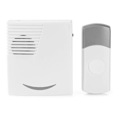 NEDIS sada bezdrátového domovního zvonku/ napájení na baterii/ 36 melodií/ dosah 300 m/ 80 dB/ bílá