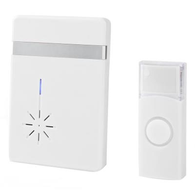 NEDIS sada bezdrátového domovního zvonku/ napájení na baterii/ 36 melodií/ dosah 300 m/ 80 dB/ bílá